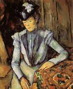 Paul Cezanne Ld Dame en bleu oil painting reproduction